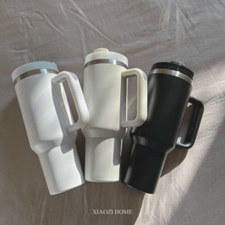 𝑿𝒊𝒂𝒐𝒁𝒊 現貨+實拍照 手提冰霸杯+贈不鏽鋼吸管組1200ml保冰杯保溫杯環保杯隨行杯吸管水壺40oz車用非史丹利