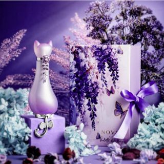 NOVAE 薄雪凝花系列 紫藤若雪禮盒(淡香精50ml+同款小貓12ml)