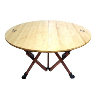 【外觀瑕疵福利品】Go Sport 92492圓形竹板桌