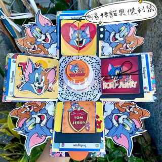 🔥湯姆貓 tom and jerry 爆炸卡片｜客製生日卡片｜手工立體機關卡｜生日驚喜禮物｜照片客製｜告白｜情人節禮物