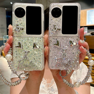 手機掛繩 OPPO Find N3 Flip 摺疊手機殼 指環扣防摔 N2 FLIP 創意滴膠閃粉 防摔手機殼 保護殼