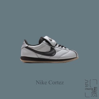 NIKE CORTEZ SE MTLC 銀黑 外翻鞋舌 焦糖底 復古 男女鞋 HQ3490-099【Insane-21