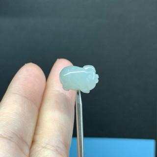 J.S精品珍寶*「天然翡翠」 * P * 通孔胖胖豬/翡翠小豬/小豬