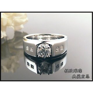 【宏恩晶品】【D3018】0.51克拉 CT 白K金男鑽戒~IF F COLOR~明亮型車工~附GIA證書.無螢光