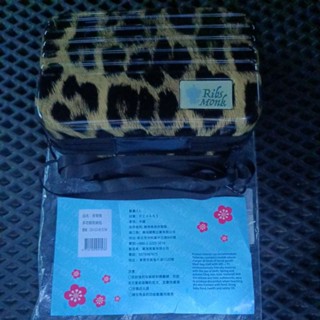 Ribs Monkie 排骨猴 豹紋 行李箱 硬殼 化妝包 多功能 收納包 旅行包 萬用包 盥洗包 過夜包