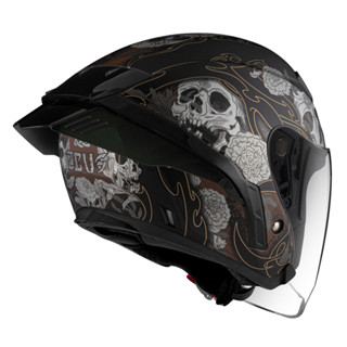 ZEUS 瑞獅 ZS-631 彩繪 BS5 消光黑咖啡 內墨鏡 眼鏡槽 耳機槽 彈跳式釦具 半罩 3/4罩 安全帽