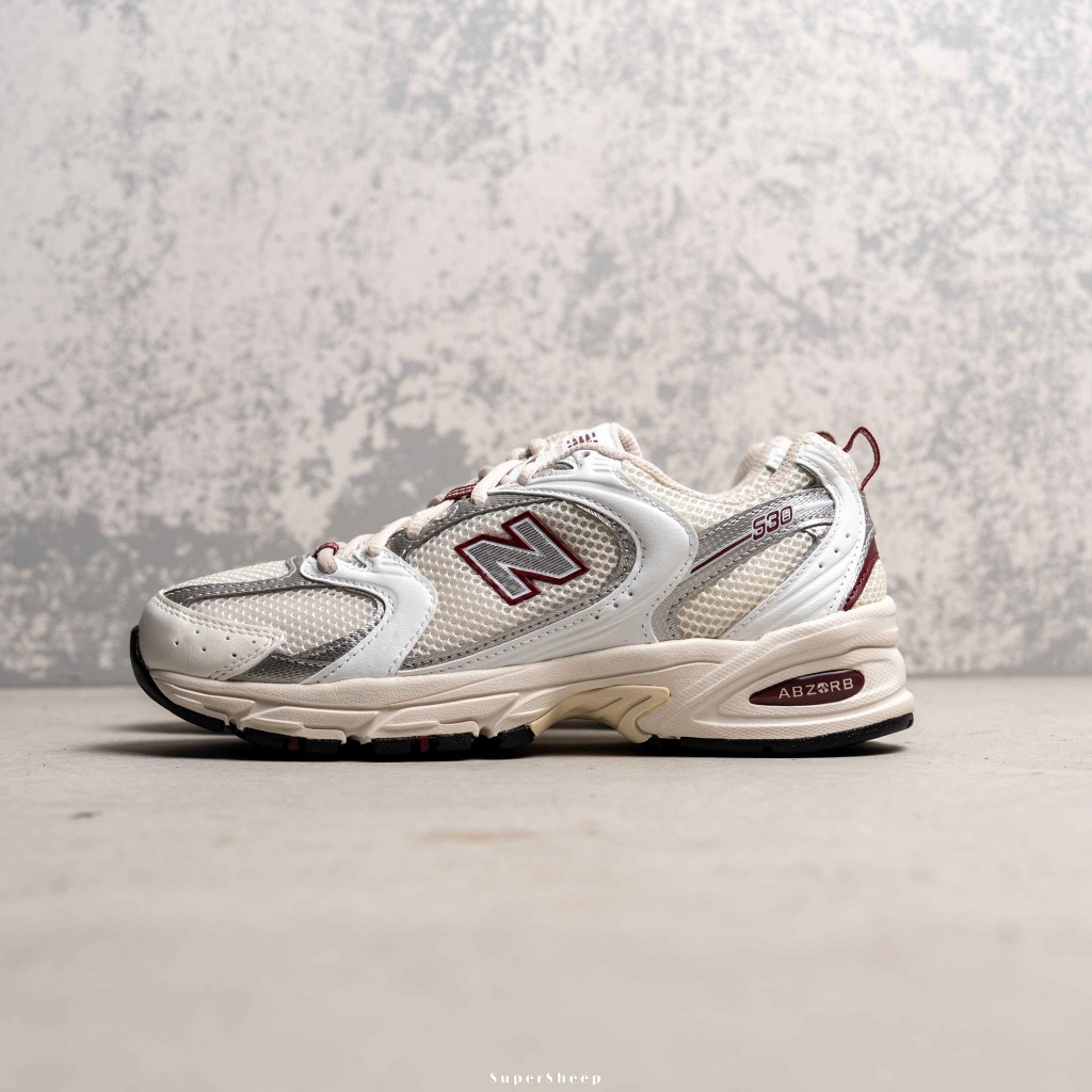 New Balance 530 復古 休閒鞋 女鞋 D楦頭 米 酒紅 MR530SZ