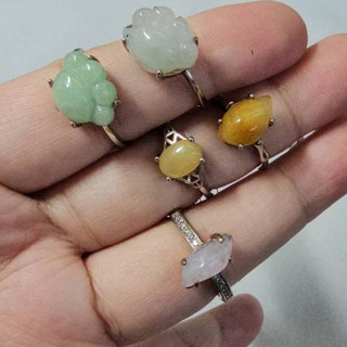 ⇱ 丞靚珠寶 天然緬甸翡翠A貨 貓爪 貓掌 隨型 黃翡 紫翡 活圍 戒指 出清