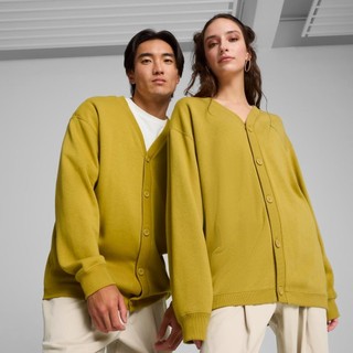 PUMA 外套 流行系列 芥黃 ARTISANAL 開襟 針織外套 男女 62996721
