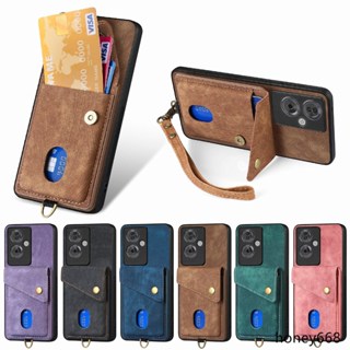 復古插卡掛繩手機殼適用於OPPO Reno12 Pro手機殼Reno10pro保護套reno11 reno9 8T保護殼