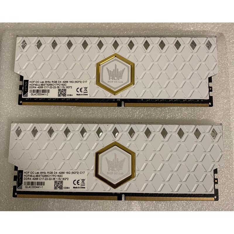 聊聊2千5 名人堂 RGB GALAX HOF DDR4 4266 8Gx2 共16G LAB Elite
