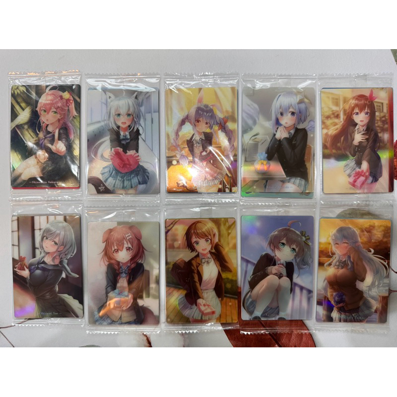 ￥My公仔￥ 日本 Hololive ERROR 白上吹雪 雪花菈米 兔田 櫻巫女 天音彼方 巧克力卡 情人節 威化餅卡