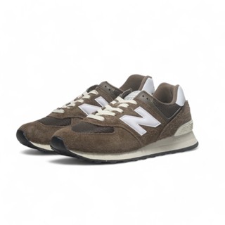 NEW BALANCE 休閒鞋 NB 574 棕綠 麂皮 復古鞋 男 U574RBI
