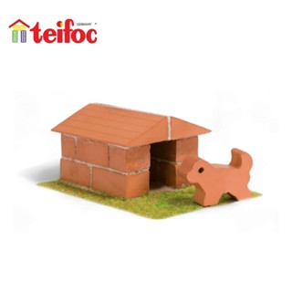 【德國teifoc】DIY益智磚塊建築玩具-孩子們的小狗屋TEI1002