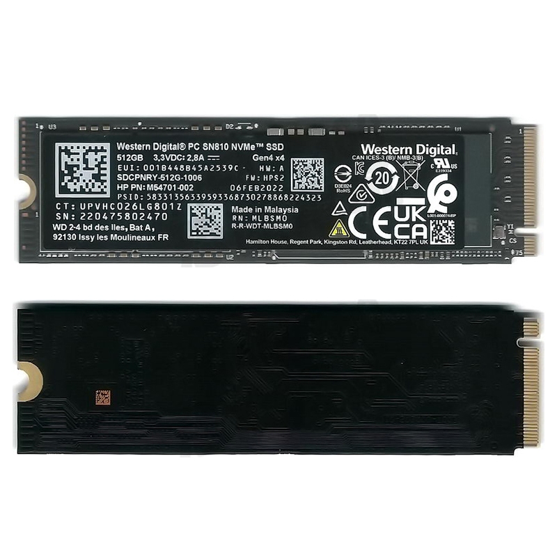 威騰 WD SN810 PCIE M2 2280 SSD 固態硬碟 黑標 512G 512GB 全新拆機品 台中恐龍電玩