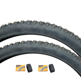 正新 20x1.75 一車份 2粗紋外胎+2內胎 / 20*1.75 小折輪胎 406單車輪胎 20吋外胎 腳踏車輪胎
