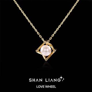 LOVE WHEEL 原創【珍珠項鍊✨施華洛世奇珍珠】質感金 珍珠 項鍊 925純銀 鎖骨鏈 韓國 正韓