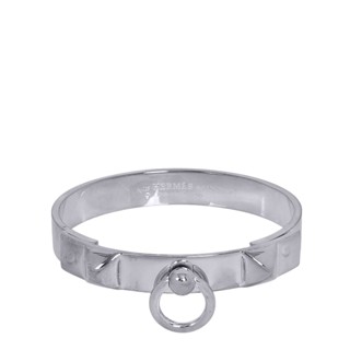 HERMES Collier De Chien CDC 鉚釘手環 (S)(銀色) H115424B 00SH