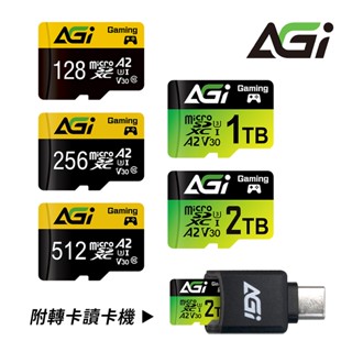 AGI 亞奇雷 TF138 microSDXC 記憶卡 1TB / 2TB（附Type-C讀卡機／轉卡)-現貨免運五年保