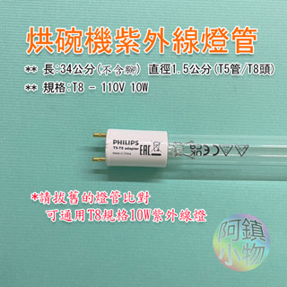 (烘碗機燈管) 飛利浦殺菌燈 T5轉T8 -10W 長35公分 紫外線燈管 F10T8 飛利浦紫外線燈管 10W