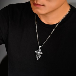 【MF select】骷髏聖徒 十字架項鍊 個性項鍊 不鏽鋼鍊 不鏽鋼項鍊 骷髏頭 金屬項鍊 十字架