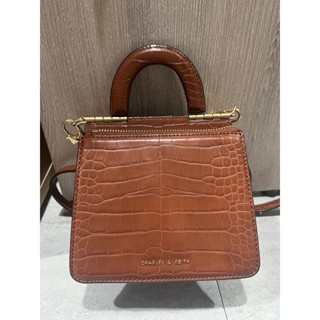 （二手）小ck鱷魚紋小廢包 CHARLES&KEITH