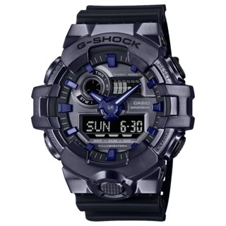 【CASIO】卡西歐 G-SHOCK金屬錶圈雙顯錶 GM-700P-6A 臺灣卡西歐保固一年