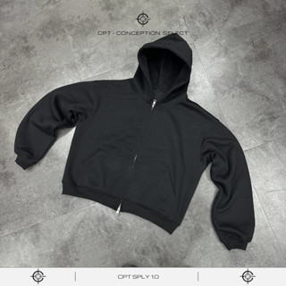 【CPT SPLY】CPT SPLY 1.0 立體 重磅 訂製棉 短寬 雙拉鏈 連帽外套 (550GSM BOXY)