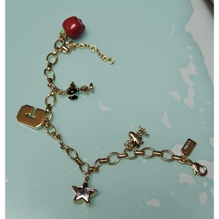COACH PEANUTS 史努比 snoopy 蘋果X星星XC吊飾手鍊