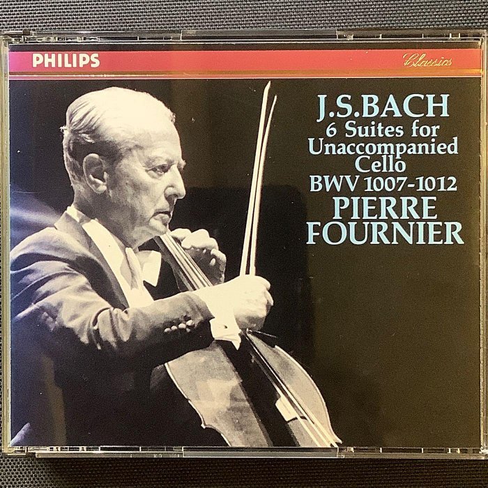 企鵝三星/Bach巴哈-六首無伴奏大提琴組曲 Fournier傅尼葉/大提琴 1978年老日本三洋版無ifpi厚殼2CD