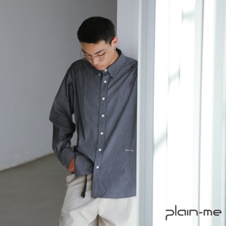 plain-me [日常條紋] 襯衫 薄長袖 條紋 上衣 休閒襯衫 [PLN3354-242]