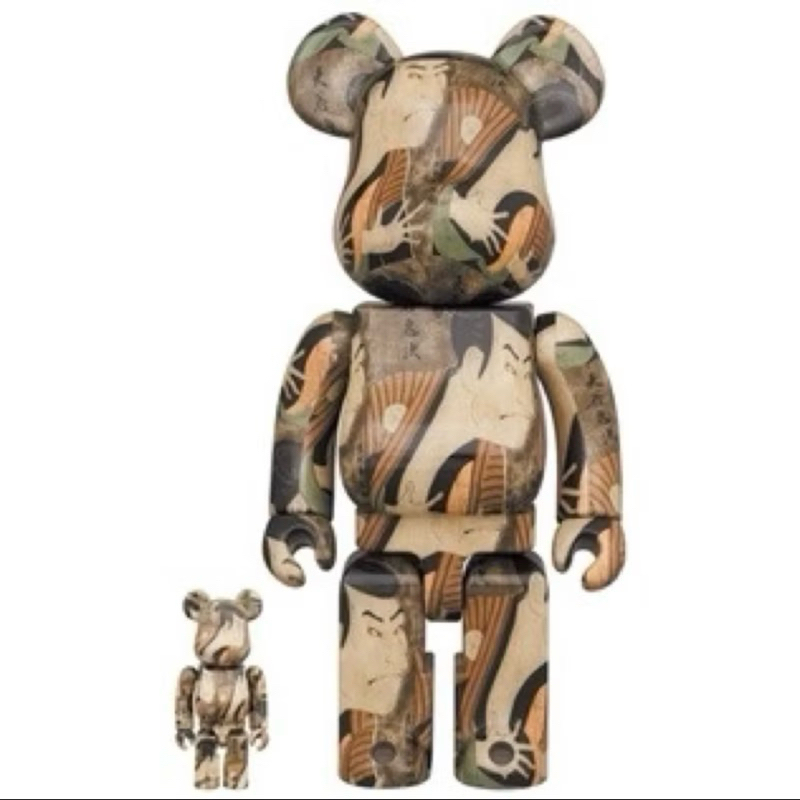 🔥現貨🔥 BE@RBRICK 東洲斎写楽 三代目 大谷鬼次 奴江戸兵衛 400% + 100% 庫柏力克熊