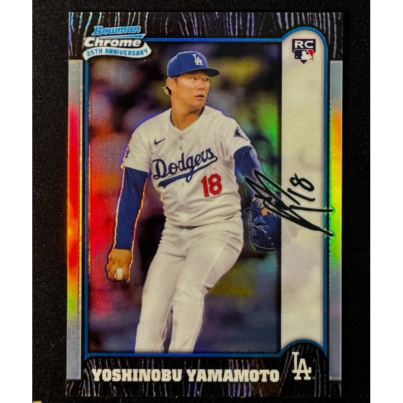 2024 Topps Bowman Chrome Yoshinobo Yamamoto RC 新秀 山本由伸 印簽