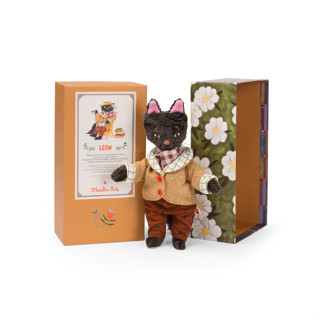 法國 Moulin Roty 米努奇卡斯系列小貓萊昂玩偶禮盒