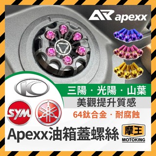 摩王👑APEXX 油箱蓋螺絲 正鈦螺絲 SYM 三陽 JETSL 曼巴 DRG二代 FORCE2.0 勁戰六代