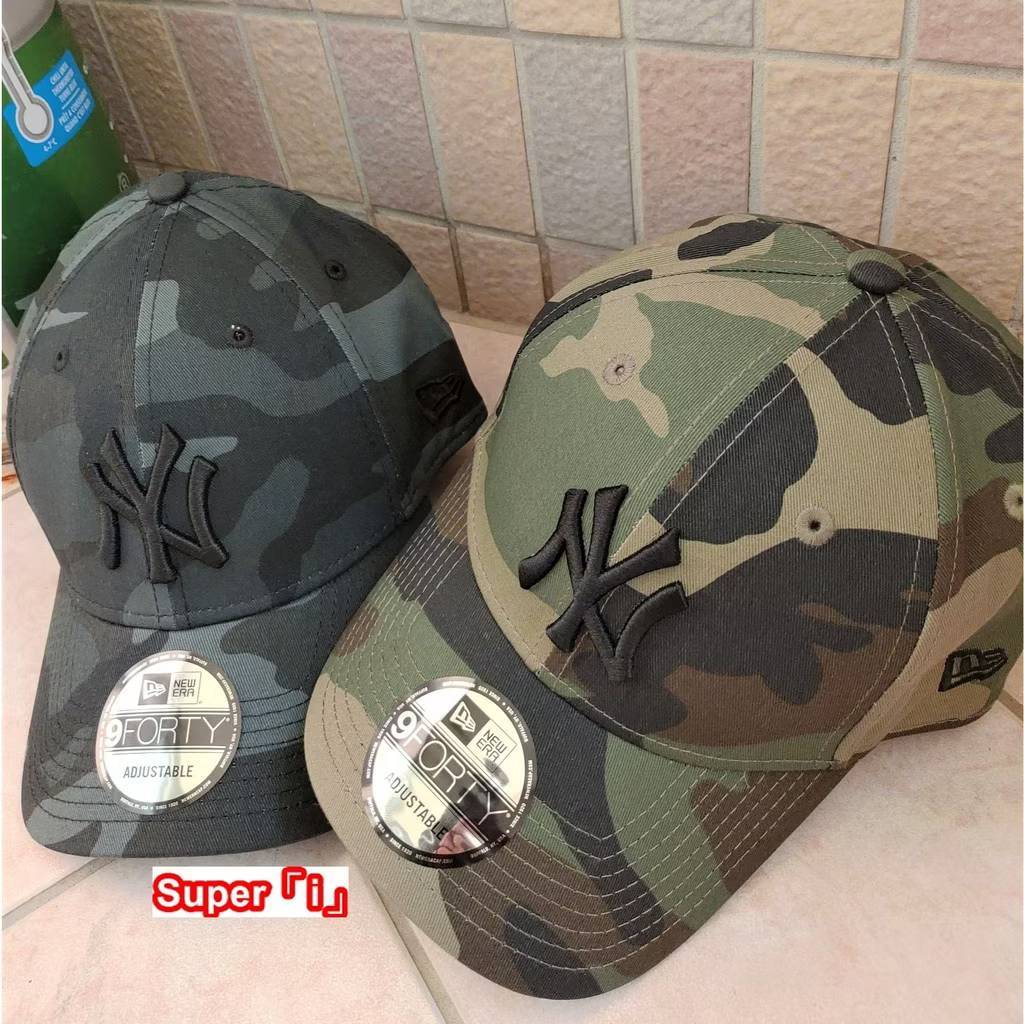 「i」【現貨】New Era 9Forty 帥爆迷彩 NY 洋基 可調節 刺繡Logo 彎帽 棒球帽 鴨舌帽 男女
