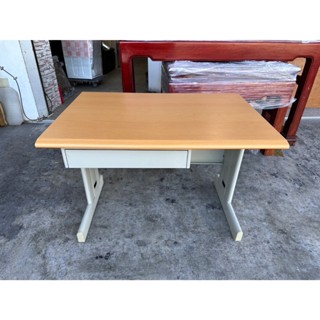香榭二手傢俱*木紋面100cm 辦公桌附中抽-電腦桌-員工桌-事務桌-鐵桌-業務桌-書桌-OA桌-洽談桌-主管桌-木桌