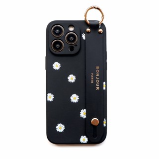 品牌直營 RICHE iPhone16.15.14.13 法黑小白菊手帶手機殼
