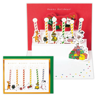 現貨 日本代購 Moomin 嚕嚕米 姆明 阿金 立體聖誕卡片 立體 聖誕卡 卡片 聖誕卡片 立體卡片