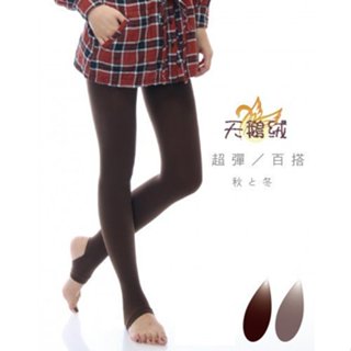 天鵝絨腳踩褲 咖啡/可可棕