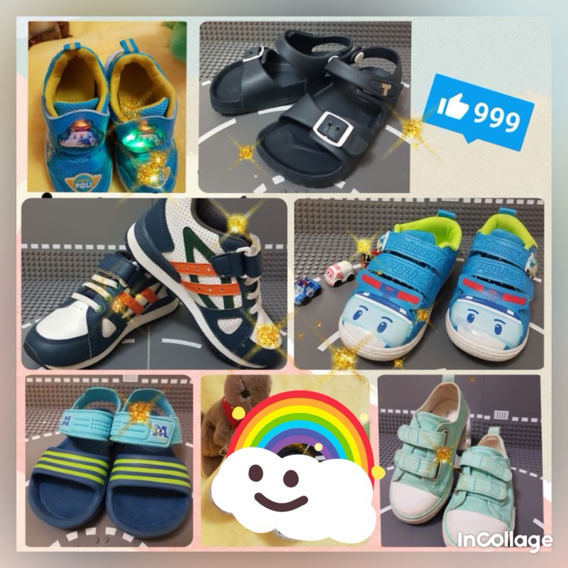 童鞋~adidas慢跑鞋&adidas涼鞋&POLI布鞋&lativ帆布鞋&Good Guy矯正鞋&FILA拖鞋二手