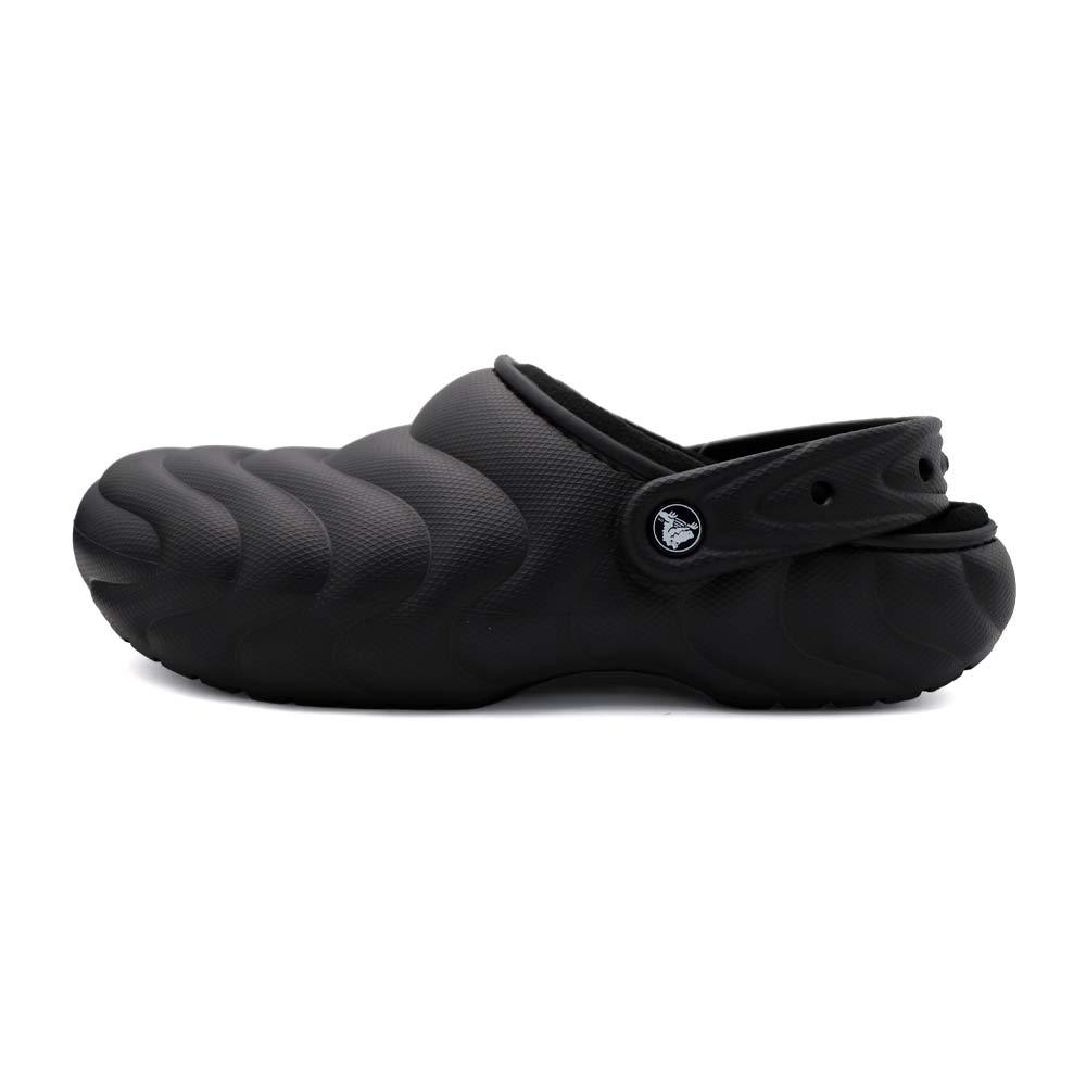 Crocs 卡駱馳 黑色 經典暖棉蓬蓬克駱格 休閒 涼拖鞋 男款 B5687【新竹皇家210059-001】