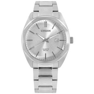CITIZEN / 極簡時尚 礦石強化玻璃 日本機芯 日期 不鏽鋼手錶 銀色 / BI5110-54A / 41mm