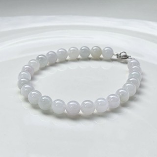 嗨，寶貝銀飾珠寶* 翡翠飾品☆925純銀 保證A貨 緬甸玉A貨 細緻 冰糯種 白翡翡翠手鍊 珠鍊 手串