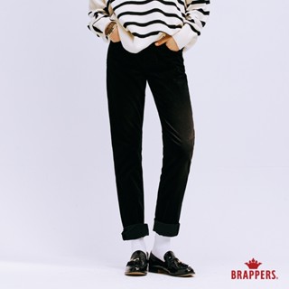 BRAPPERS 女款 Boy friend系列-中腰彈性小直筒褲-黑