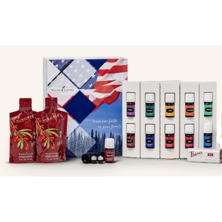 美標悠樂芳Young Living 軍事高級套裝精油(現貨)$4980---內含12瓶精油＋盜賊喉糖＋寧夏紅隨手包２包