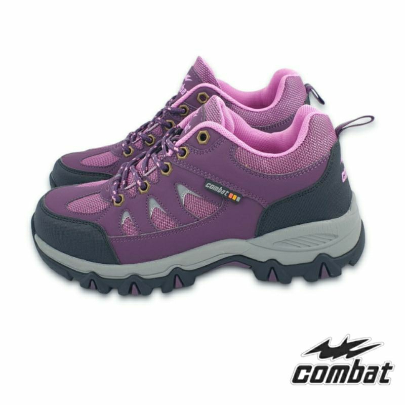 【MEI LAN】COMBAT (女) 機能 防潑水 戶外 登山鞋 健行 踏青鞋 透氣 止滑 695 紫