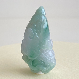 【採霏】天然緬甸玉A貨 翡翠 冰種紫色綠色吉祥如意白菜(百財)（附贈：綁繩項鍊）