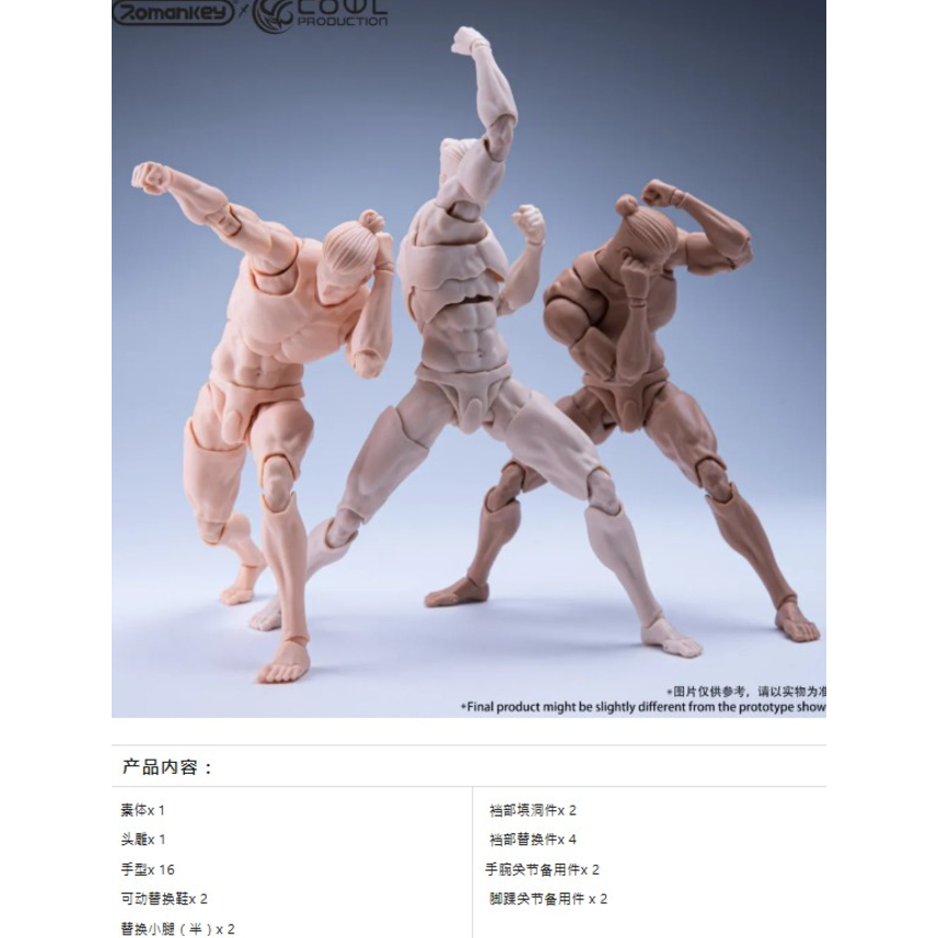 〔模創〕預購25年3~6月 Romankey X COWL 1/12 超可動少男素體