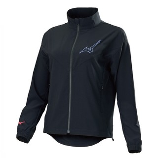 Mizuno 美津濃【授權經銷】 女款【防潑水布面】立領外套 運動 抗紫外線 彈性布 黑32TCA75109